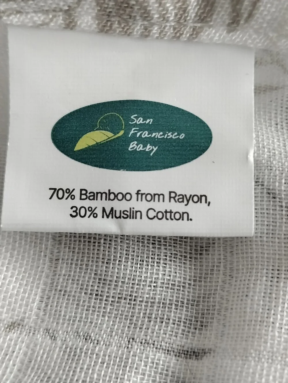 San Francisco Baby Palm Leaf Bamboo Cotton Blend Swaddle Blanket Nursing Cover